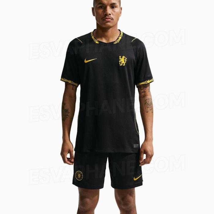 切尔西2026-27客场球衣黑金配色致敬历史夺冠赛季