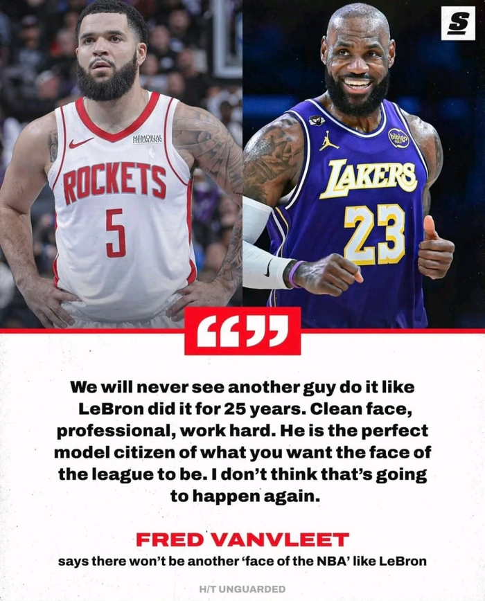 范弗利特：詹姆斯是联盟门面天花板未来难再复